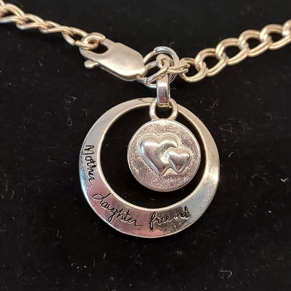 Mother Daughter Friends Sterling cham bracelet - Picture 2 of 7